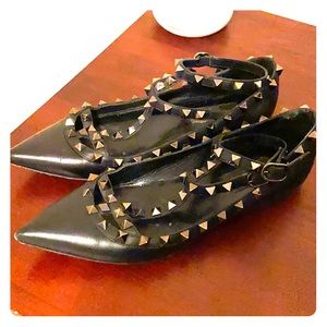 Valentino garavani rockstud leather flats